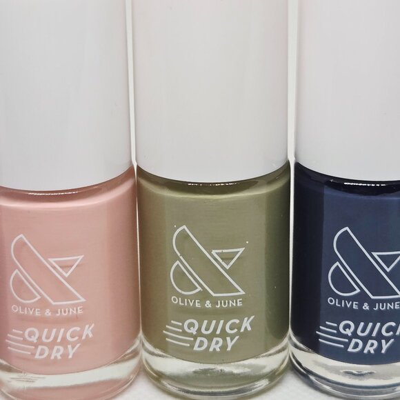 BUNDLE OF 5 NEW KOREA OLIVE & JUNE QUICK DRY NAIL POLISH ASSTD COLORS $55 VALUE - Picture 4 of 7